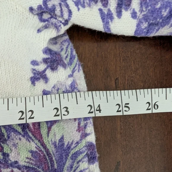 3/$30 Loft Purple And White Sweater - Picture 7 of 7